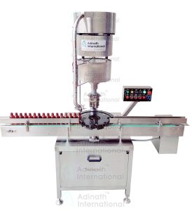 Automatic Single Head Bottle Screw Capping Machine | Adinath Pharma Machinery Automatic Single Head Bottle Screw Capping Machine
