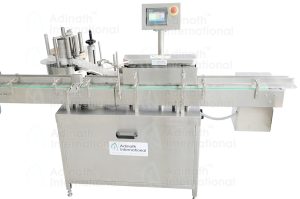 Automatic Single Side Flat Bottle Sticker Labeling Machine | Adinath Pharma Machinery Automatic Single Side Flat Bottle Sticker Labeling Machine