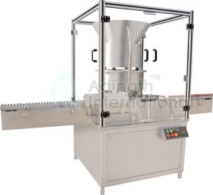 Automatic Six Head Vial Cap Sealing Machine | Adinath Pharma Machinery Automatic Six Head Vial Cap Sealing Machine