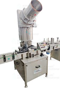 Automatic Four Head Bottle ROPP Capping Machine | Adinath Pharma Machinery Automatic Four Head Bottle ROPP Capping Machine